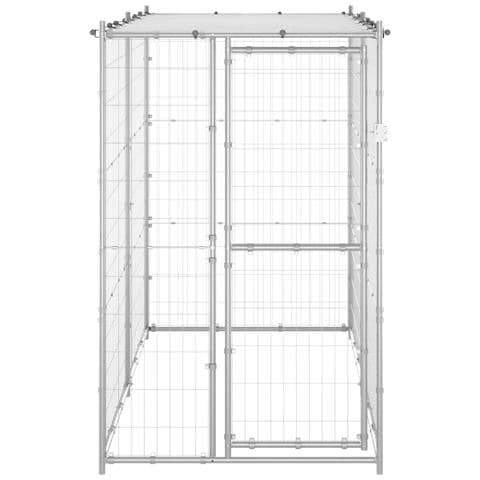 Lusso Casadino - Gabbia Per Cani Da Esterno In Acciaio Con Tetto 110x220x180 Cm - Foto 1