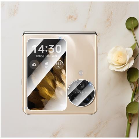 Pellicola Protettiva In Vetro Temperato Per Oppo Find N2 Flip Compatibile Con Schermo Esterno, Trasparente, Anti-graffio E Anti-impronta Oppo Trova N2 Flip - Foto 8