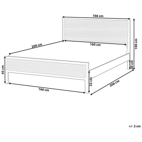 Letto Legno Di Pino Salernas 160 X 200 Cm Nero - Foto 8