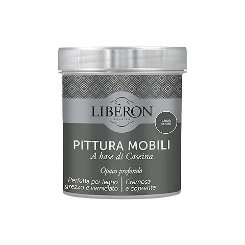 Pittura Mobili A Base Di Caseina Opaco Profondo Grigio Cenere 500ml - Foto 1