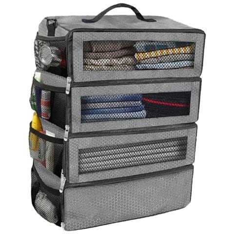 Borsa Portaoggetti Da Viaggio Pieghevole Organizer Di Grande Capacità Grey - Foto 1