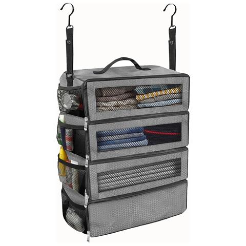 Borsa Portaoggetti Da Viaggio Pieghevole Organizer Di Grande Capacità Grey - Foto 2