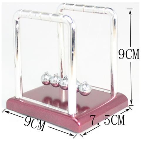 Palline Dell'equilibrio Di Newton's Cradle Con Base, Giocattoli Da Scrivania Red - Foto 1