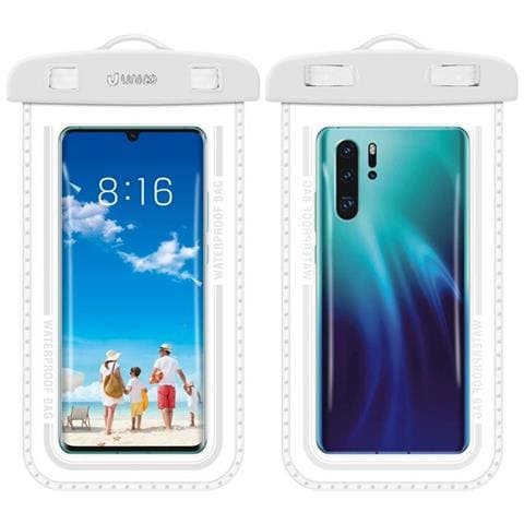 Custodia Impermeabile Smartphone Cover Subacquea 7.2'' Mare Sport - Bianco - Foto 1