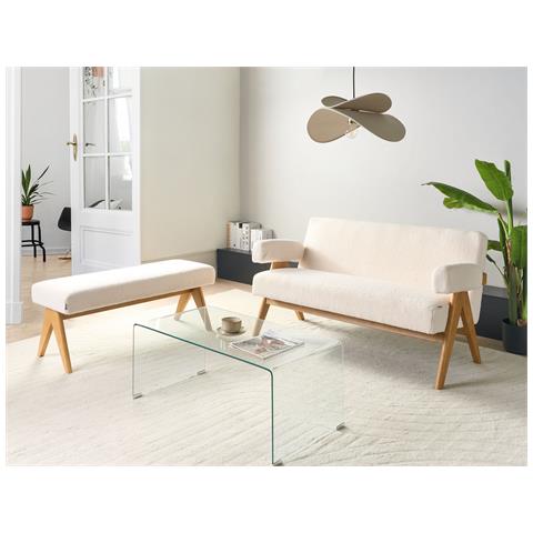Set Da Salotto Tamre Bouclé Bianco Sporco /marrone Chiaro - Foto 1