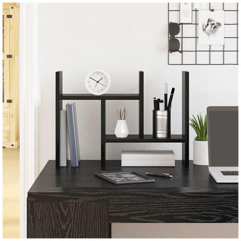 Organizzatore da Scrivania Rovere Nero 50x15.5x35.5 cm - Foto 2