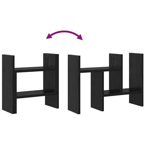 Organizzatore da Scrivania Rovere Nero 50x15.5x35.5 cm - Foto 9