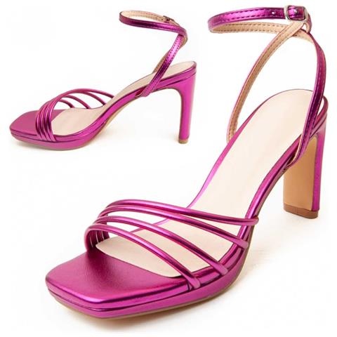 Sandalo Con Tacco Sandale4 Rosa. - Foto 1