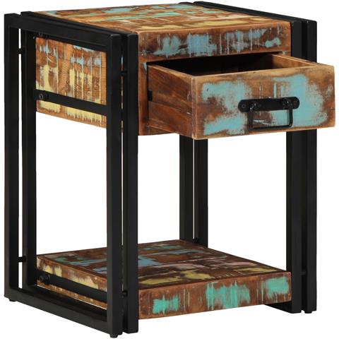 Comodino 40x40x50 cm Legno massello recuperato - Foto 1