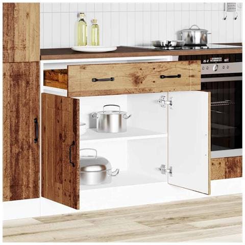 Base da Cucina Lucca Legno Antico in Legno Multistrato - Foto 2