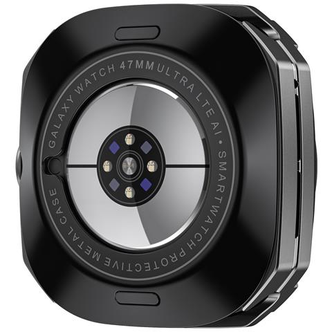 Custodia Protettiva Cyber Hollow Compatibile Con Samsung Ultra E Samsung Galaxy Watch7, Design Robusto In Lega Di Zinco E Pc Grey - Foto 2