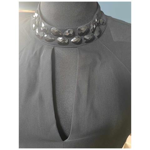 Abito Al Ginocchio Manica Lunga Elegante E Alla Moda Nero 42 - Foto 2