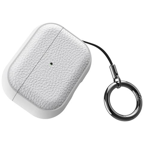 Custodia Protettiva In Tpu Con Texture In Pelle Compatibile Con Airpods Pro 2/pro White - Foto 1