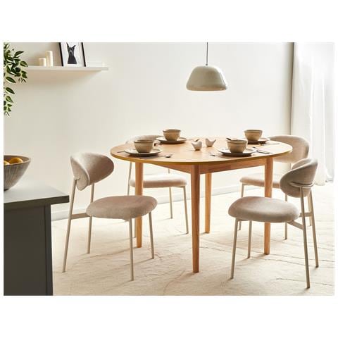 Tavolo Da Pranzo Estensibile Echo Rovere Chiaro 107/137 Cm 107 Cm - Foto 1