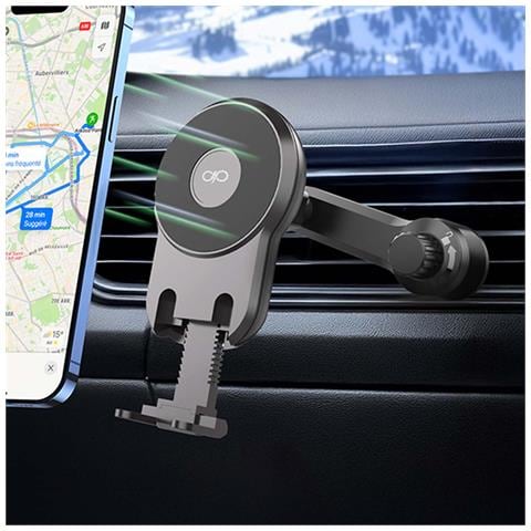 Supporto Universale Per Auto Magnetico Magsafe / Magnete Braccio Rotante Ventilazione, Nero - Foto 5