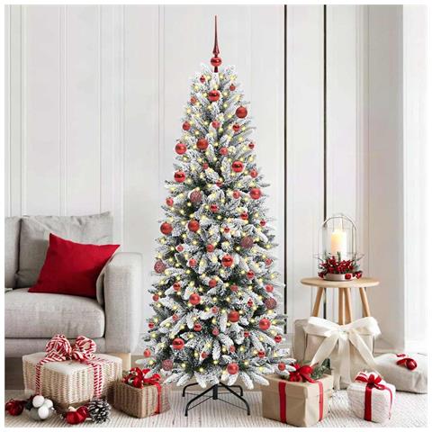 Albero di Natale artificiale con 300 LED Bianco 180 cm - Foto 2