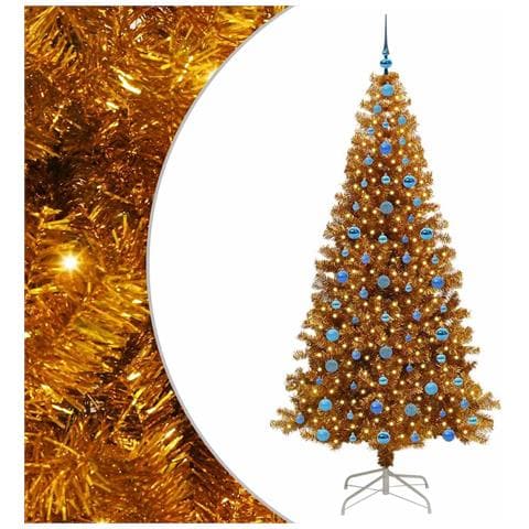 Albero di Natale con 300 LED con supporto Oro 210 cm PET - Foto 1