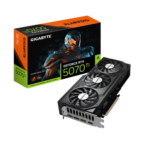GeForce RTX 5070 Ti WINDFORCE OC V2 16G 16 GB GDDR7 PCI Express 5.0 3 x Ventola - Foto 1