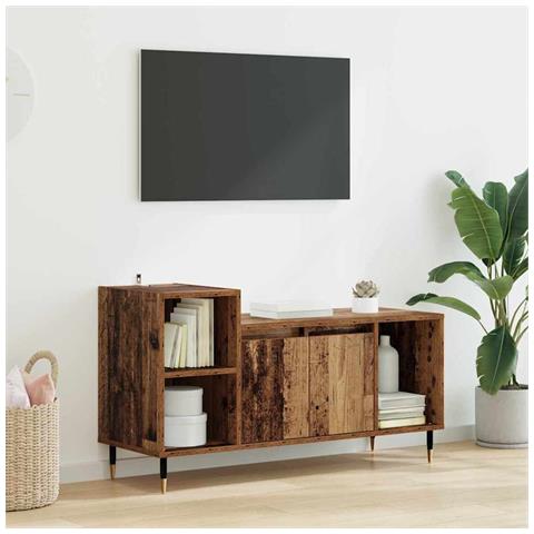 Mobile TV Legno vecchio 100 x 35 x 55 cm Legno multistrato - Foto 2