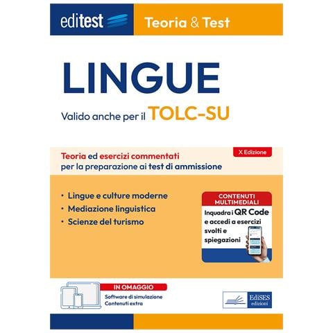 . Lingue. Teoria & test. Teoria ed esercizi commentati per la preparazione ai test di ammissione. Con contenuti extra. Con software di simulazione - Foto 1