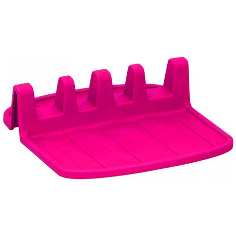 Porta Cucchiaio Compatto In Silicone Antiscivolo 15x14 Cm, Rosa - Foto 1