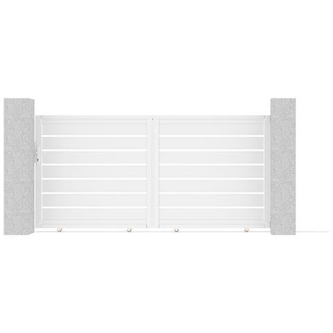 Cancello Scorrevole Vogel Da 3 M, Altezza 140 Cm, Alluminio Bianco - Foto 1