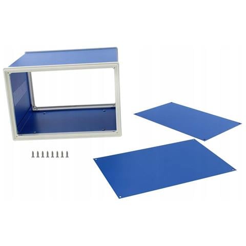 Custodia Metallica Blu Per Strumenti - Alta Qualità, 115x310x285mm | Progetti Elettronici, Scatole Di Distribuzione, Protezione - Foto 2