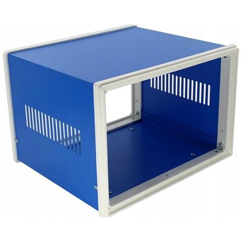 Custodia Metallica Blu Per Strumenti - Alta Qualità, 115x310x285mm | Progetti Elettronici, Scatole Di Distribuzione, Protezione - Foto 5