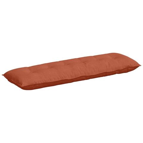 Cuscino per Schiena Rosso Arancio 160 x 50 cm Tessuto in Cords - Foto 1