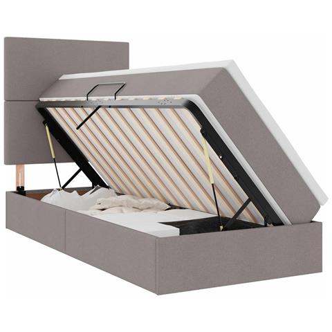 Letto con contenitore e LED Talpa 90 x 200 cm Poliestere - Foto 1