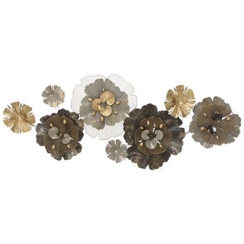 Decorazione In Metallo 3d Fiori 8-multicolore-metallo-149,2x8,9x61 Cm - Foto 1