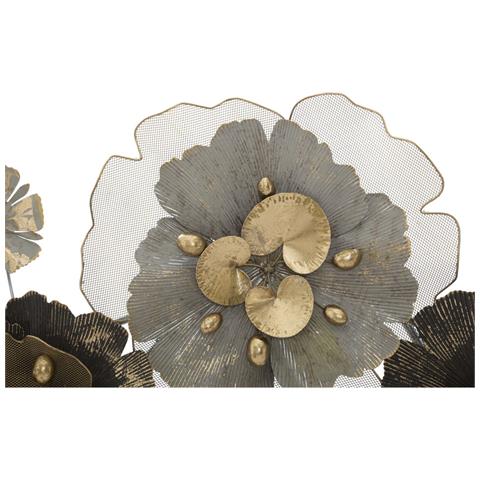 Decorazione In Metallo 3d Fiori 8-multicolore-metallo-149,2x8,9x61 Cm - Foto 2