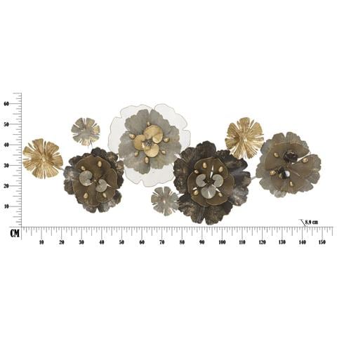 Decorazione In Metallo 3d Fiori 8-multicolore-metallo-149,2x8,9x61 Cm - Foto 6