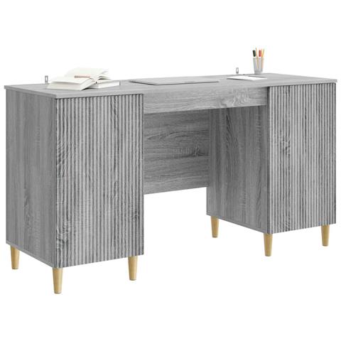 Scrivania Grigio Sonoma 142,5 x 50 x 75 cm Legno ingegnerizzato - Foto 2