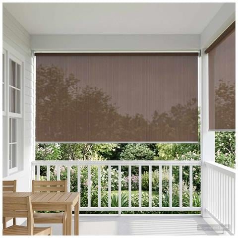 Tenda a Rullo Esterno Blocco UV 90% Tortora 140 x 230 cm HDPE - Foto 2