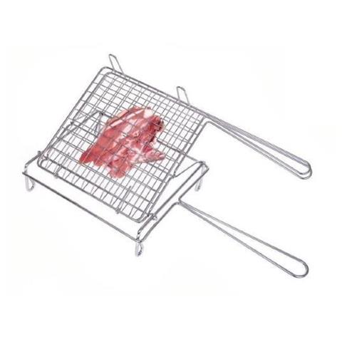 Graticola Cromata Ribaltabile Filtex 30x30 Cm - Per Fornelli, Design Moderno, Made In Italy, Argento