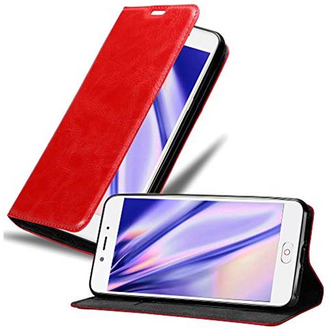 Custodia Compatibile Con Zte Nubia N2 In Rosso Mela - Coperchio Protettiva Con Chiusura Magnetica, Funzione Stand E Tasca Per Le Carte - Foto 8
