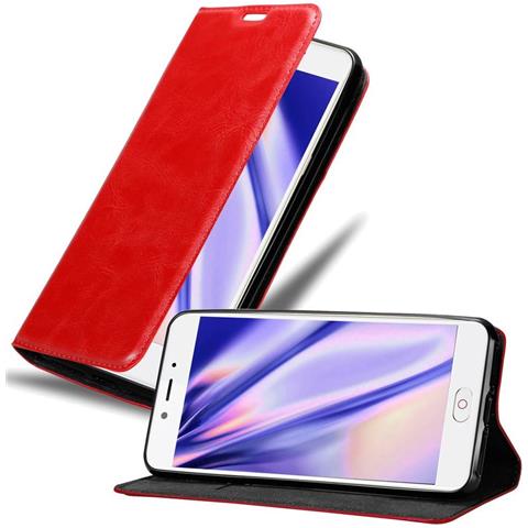 Custodia Compatibile Con Zte Nubia N2 In Rosso Mela - Coperchio Protettiva Con Chiusura Magnetica, Funzione Stand E Tasca Per Le Carte - Foto 1