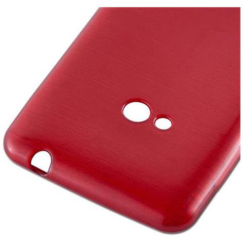 Custodia Compatibile Con Nokia Lumia 625 In Rosso - Coperchio Protettivo In Silicone Tpu Flessibile Con Design Spazzolato - Foto 7