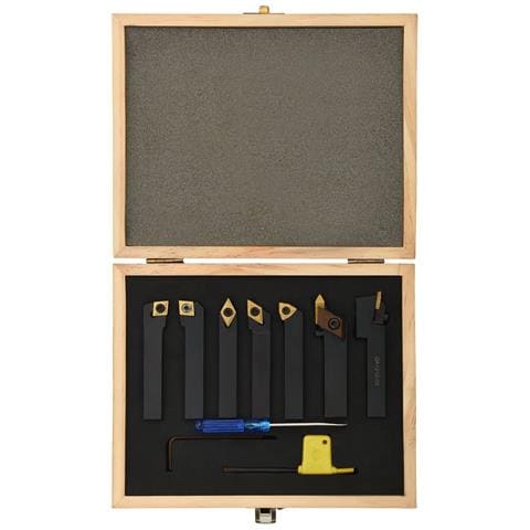 Set di Utensili Indicizzabili per Tornitura 12 pz 12x12 mm 80mm - Foto 2