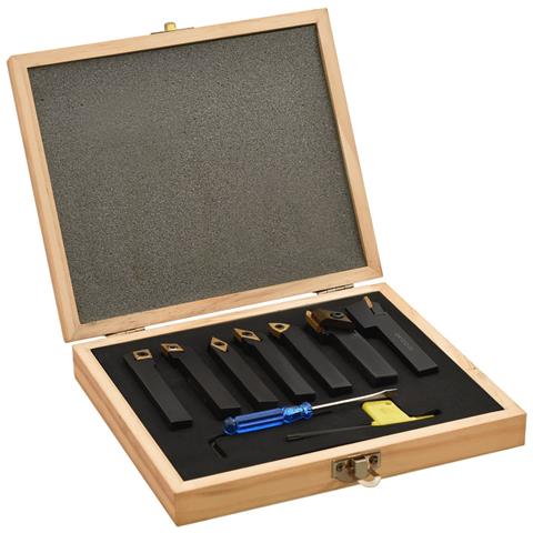 Set di Utensili Indicizzabili per Tornitura 12 pz 12x12 mm 80mm - Foto 1