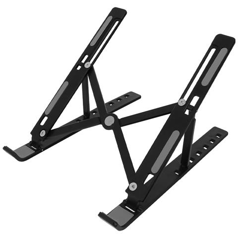 Supporto Da Tavolo Macbook Computer Portatile Altezza Regolabile Pieghevole Nero - Foto 10