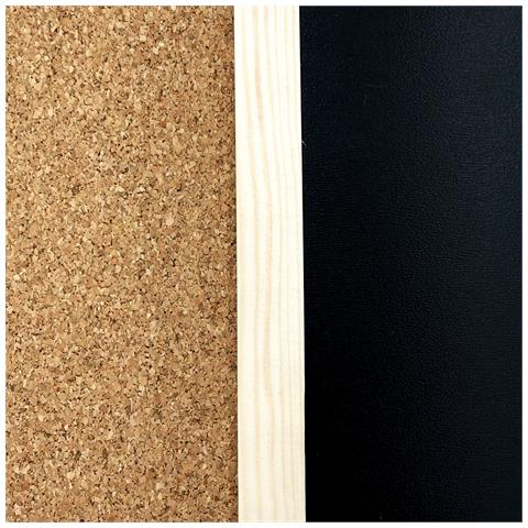 600 X 400 Mm Ardesia Magnetica E Di Sughero | Cornice Di Legno Spessa + 5 Magneti, Gesso, Spugna E Spilli | Fabbricato In Ue | Perfetto Per Ristorante, Ufficio, Scuola, Casa - Foto 2