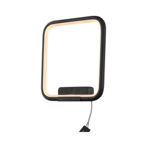 Lampada Da Parete Led Quadrat N. 1 In 3k Nero - Foto 2