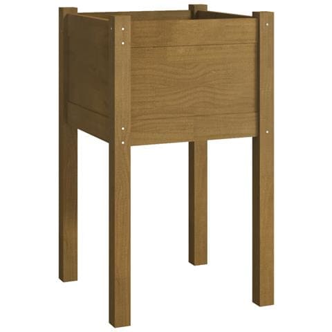 Fioriera Da Giardino Miele 40x40x70 Cm In Massello Di Pino - Foto 2