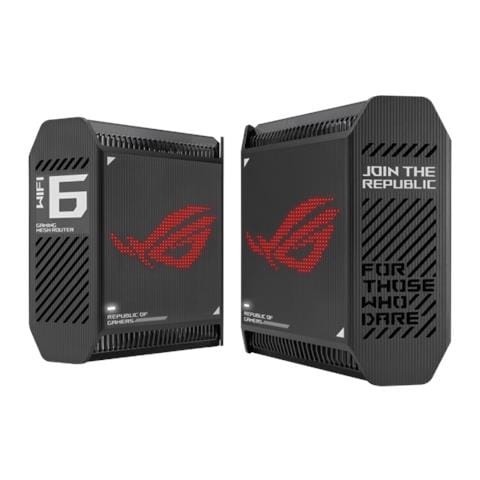 Sistema Wi-Fi Mesh ROG Rapture GT6 (B-2-PK) Tri-Bamd AX10000 3x Gigabit LAN / 1x Gigabit WAN - Nero 2 Pezzi - Foto 1