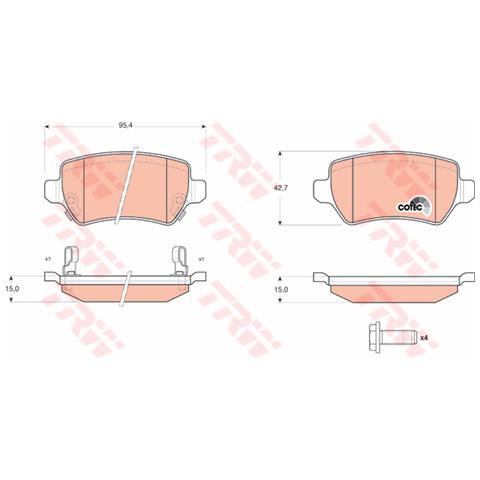 Pattini Freno Opel Astra G-h / Meriva /zafira (02 Gdb1515 - Foto 1