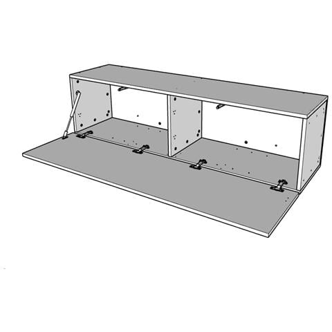 Base Ribalta A Terra L.133,6 H.40 P.39,2 Con Piedini Bianco Frassino - Foto 2