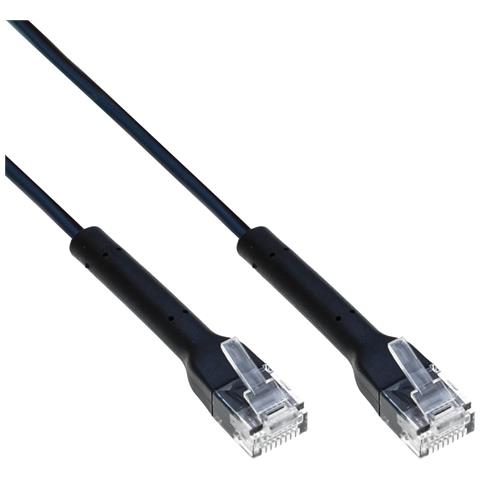 Cavo Slim Patch Di Rete Pieghevole In Rame Cat. 6a U /utp 1m Nero - Foto 2