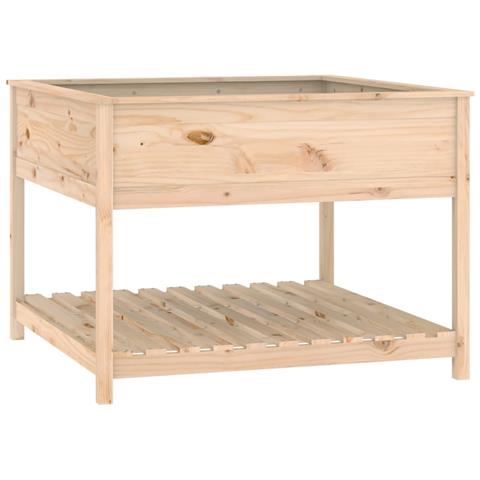 Fioriera Con Mensola 111,5x111,5x81cm In Legno Massello Di Pino - Foto 1